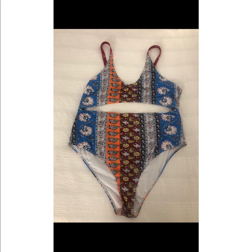 Plus size monokini bathing suit